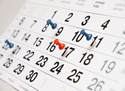 Calendar of events